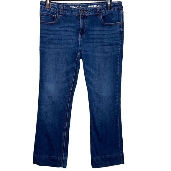 Arizona Superflex Jeans, 18 1/2 plus bootcut, dark blue - Picture 1 of 6